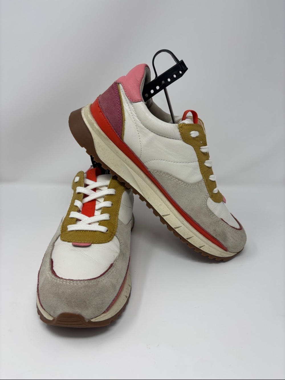 Madewell | Colorblock Retro Runner Sneakers in White, Mustard & Pink 9M 9 M